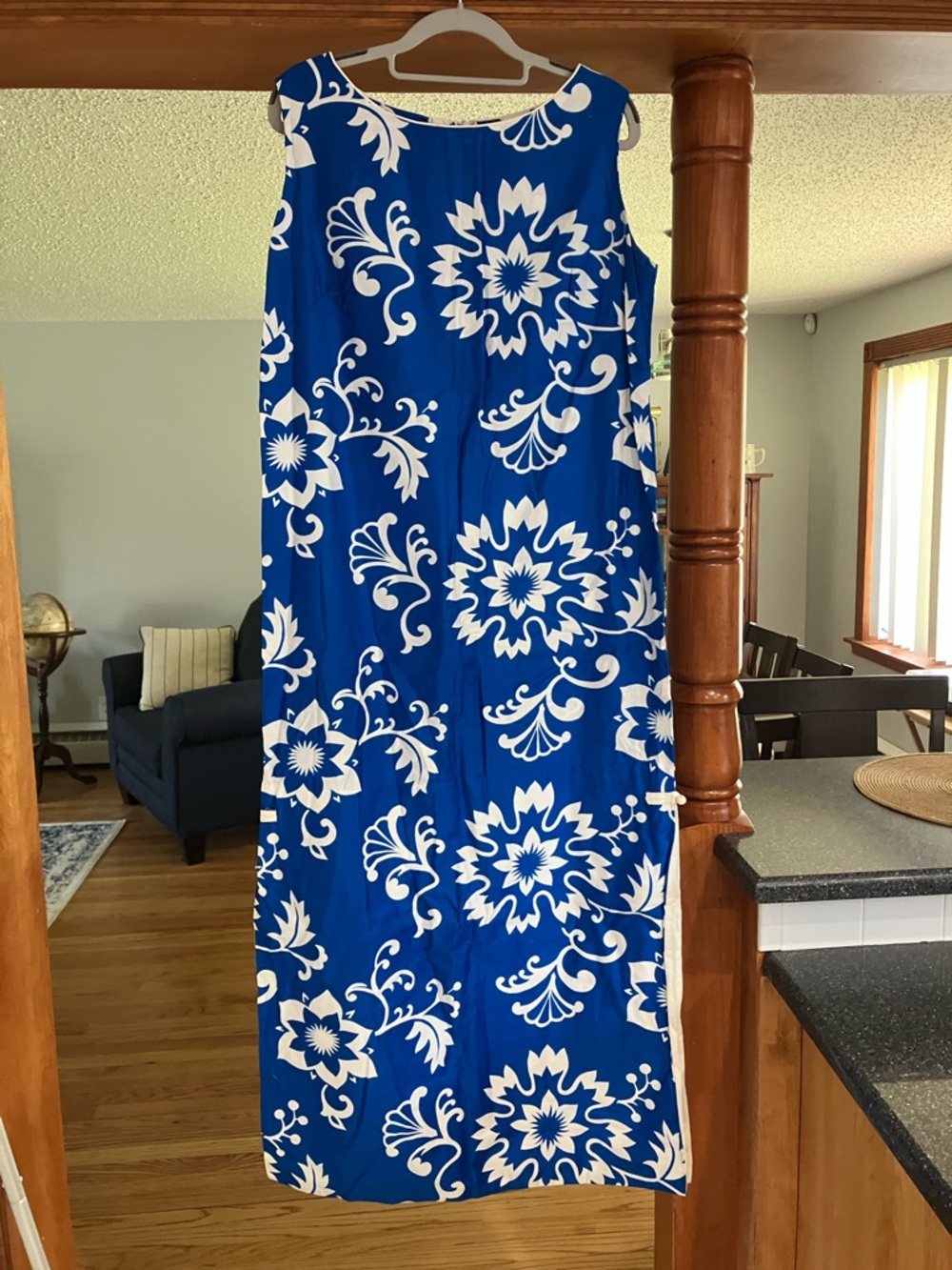 Diamond Head Sportswear Maxi Hawaiian Dress - Blue & White